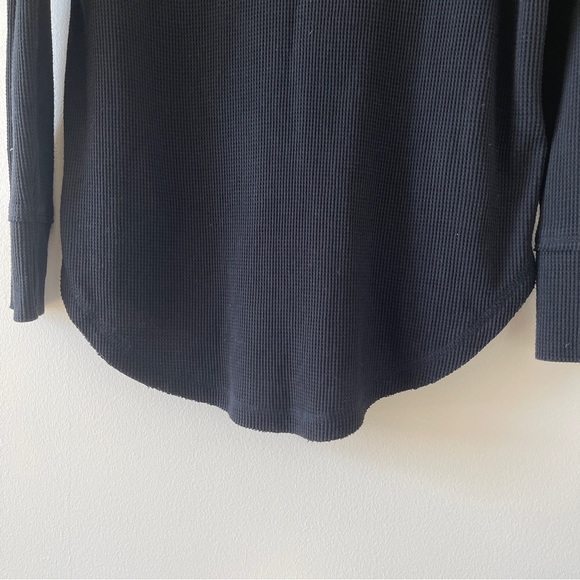ANTHROPOLOGIE Maeve Ainsley Cowl Neck Waffle Knit Long Sleeve Thermal Top - Picture 3 of 10